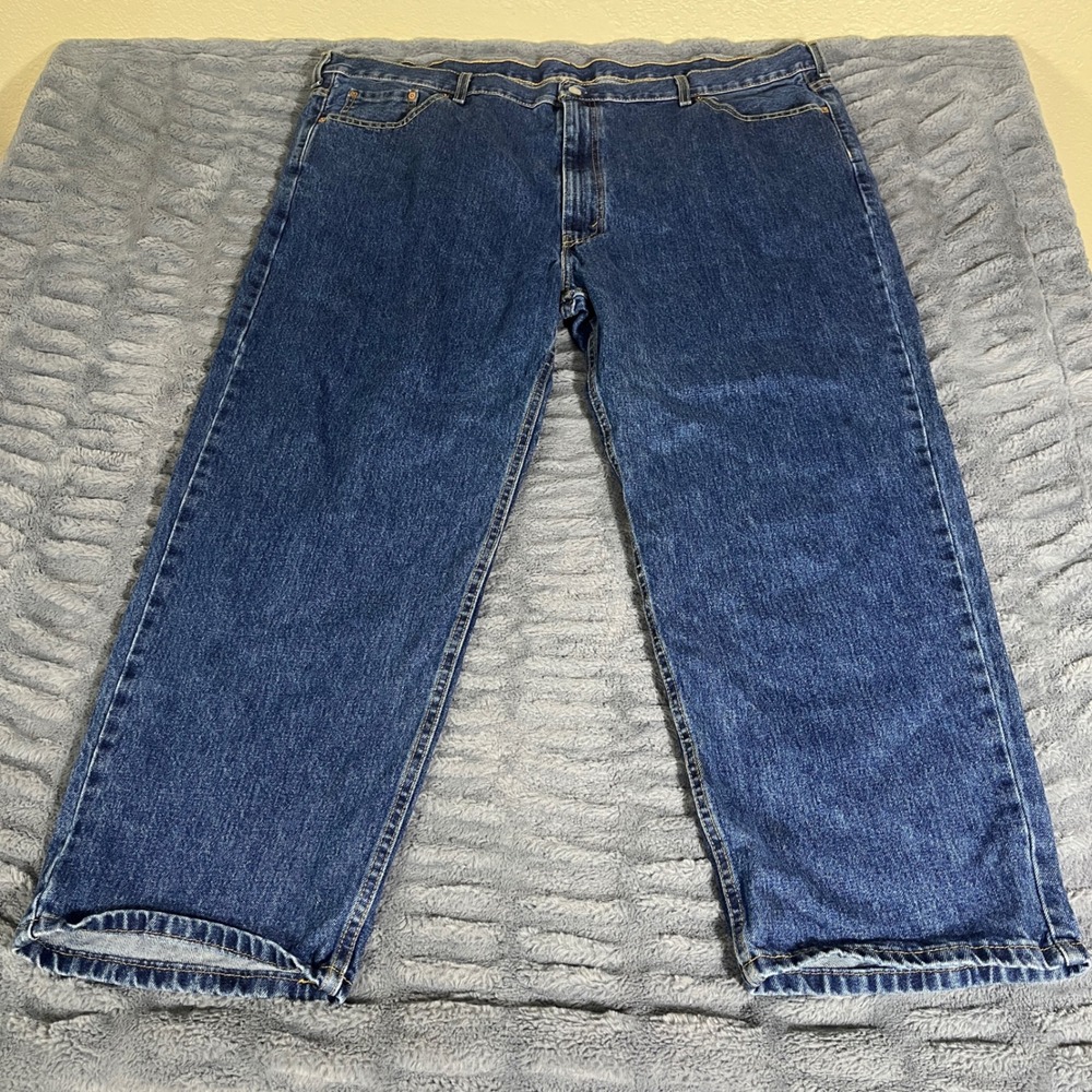 Levis 550 Mens 50x30 Relaxed Fit Tapered Leg Jeans Dark Wash Blue 01550-4886